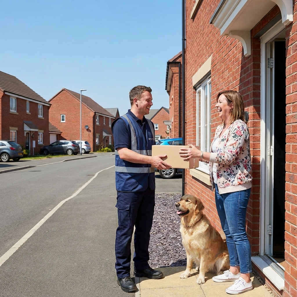 Happy Delivery Customer